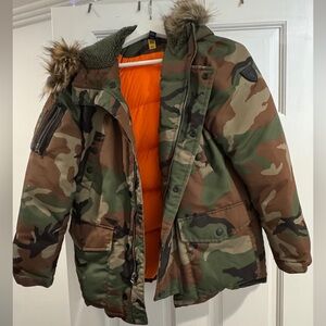 Polo Ralph Lauren Camouflage Jacket with Orange Lining
